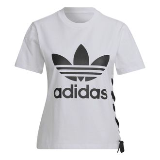 adidas (WMNS) adidas Always Original Trefoil T-Shirt Asia Sizing White Black HS2598