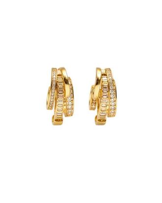 Native Gem Triple Threat Huggie Hoop Earrings in Gold at Nordstrom