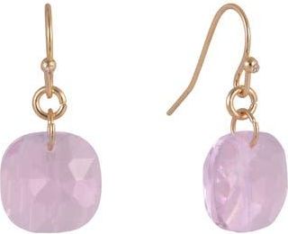 Shelli Segal Cushion Cut Crystal Drop Earrings in Pink at Nordstrom Rack