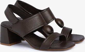 Pedro Garcia Brown leather slingback sanda | Uriana | Fall-winter 26 |