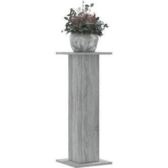 vidaXL Vidaxl - Soportes De Plantas 2 Uds Madera Gris Sonoma 30x30x80 Cm