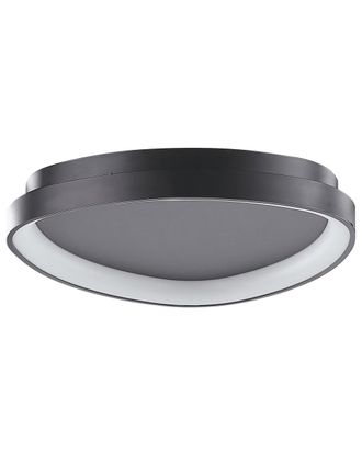 Beliani L&aacute;mpara led de techo metal negro