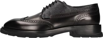 Alexander McQueen Hybrid Sole Brogue Shoe - Heren - Nette schoenen - Zwart - 41 EU - Leer - Schoenen