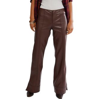Free People Glow Up Faux Leather Pants in Potting Soil at Nordstrom Rack, Size 8