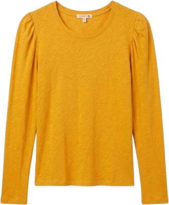 Sundry Womens Puff Sleeve Long Sleeve Tee In Mango