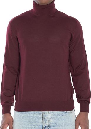 Saint Laurent Maroon Turtle Neck Sweater
