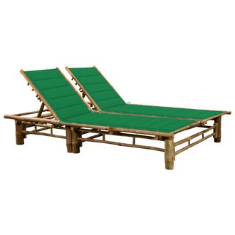 vidaXL Vidaxl - Tumbona Con Cojines Para 2 Personas Bamb&uacute;