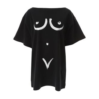 Moschino T-Shirt in Interlock Body Print - female - Moschino - T-Shirts - Black - M - Tops
