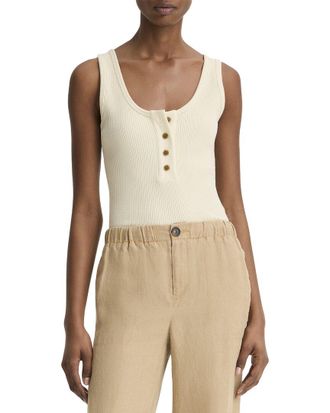 Vince Rib Henley Tank