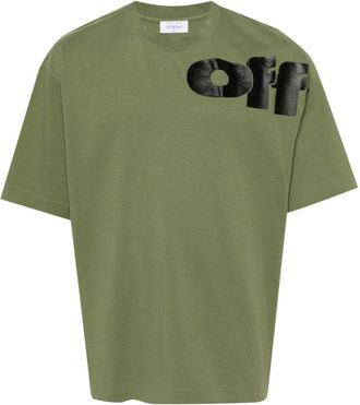 Off-white Shared Logo cotton T-shirt - men - Cotton - M - Green