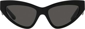 Dolce & Gabbana Glamoureuze Cat-Eye Zonnebril - Dames - Zonnebrillen - Zwart - 55 MM - Accessoires