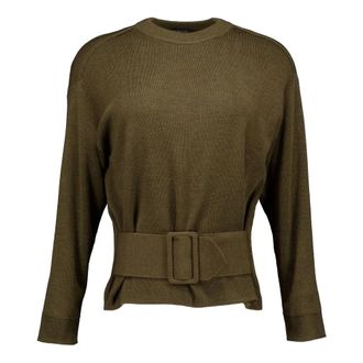 Nenette 42Bb Ronde hals gebreid - Dames - Ronde hals truien - Groen - M - Truien & Vesten