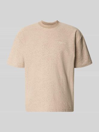 Pegador Oversized T-Shirt mit Label-Stitching Modell Murlo in Taupe, Gr&ouml;&szlig;e XXL