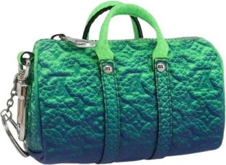 Louis Vuitton Pre-owned Mini Bags, female, Green, Size: ONE SIZE Pre-owned Canvas Key-holder