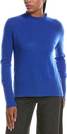 Fort&eacute; Cashmere Basic Trim Low Funnel 100% Cashmere Pullover