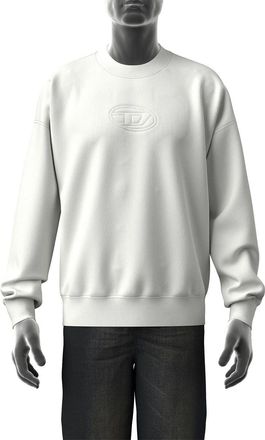 Diesel Mens Roby N1 Regular Fit Long Sleeve Sweatshirt in Off White - Size Small