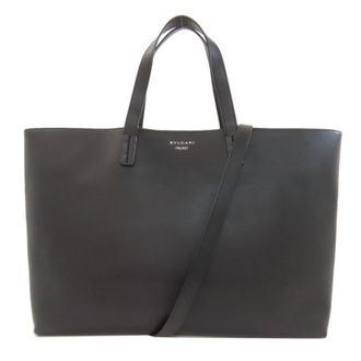Bulgari Black Leather Tote Bag (Pre-Owned)