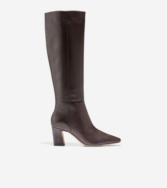 Cole Haan Womens Blanche Snip Toe Tall Boots - Brown Size 10.5
