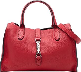 Gucci 2016-2025 Small Grained Calfskin Soft Jackie Tote satchel - Rood