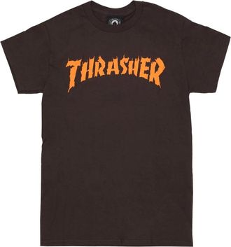 Thrasher Vlam T-shirt - Heren - T-shirts - Bruin - M - Katoen - Tops