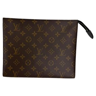 Louis Vuitton Pre-owned Womens Poche Toilette NM Cosmetic Pouch in Brown Leather - Mocha - One Size
