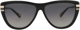 Chlo&eacute; 59mm Square Sunglasses in Black Black Grey at Nordstrom Rack