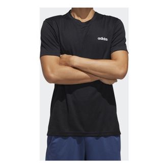 adidas D2M PL Tee Sports Short-sleeveTee Men Black FL0286