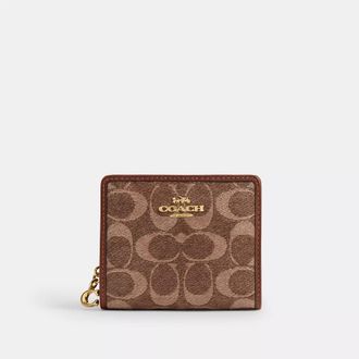 Coach Snap Wallet In Signature Chenille