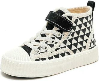 Generic ZBDP Autumn Kids High Top Canvas Shoes Outdoor Non-Slip Childrens Casual Shoes School Hiking Luxury Boy Sport Shoe 20-37 White