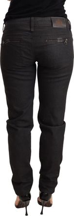 Ermanno Scervino Womens Black Low Waist Skinny Slim Trouser Cotton Jeans