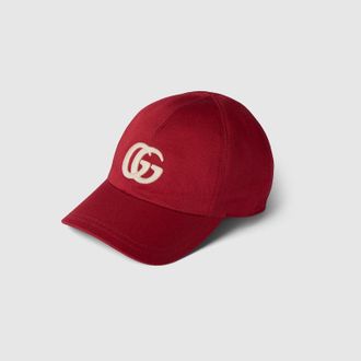 Gucci Kids - Cotton Baseball Hat, Size XXS, Red