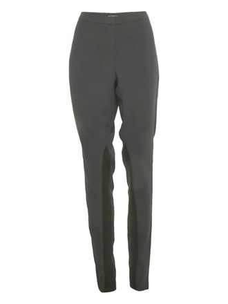 Emporio Armani crepe tailored trousers - women - Acetate/Viscose - L - Blue