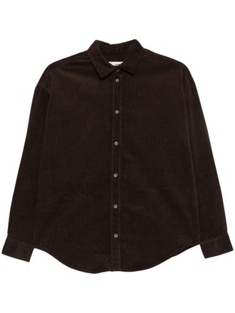 MC2 Saint Barth Embroidered Logo Corduroy Shirt