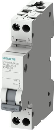 SIEMENS Combinaci&oacute;n De Interruptor De Protecci&oacute;n Contra Incendios-ls 230v, 6ka, 1+n, B, 16a Compacto (1te), 5sv60166kk16