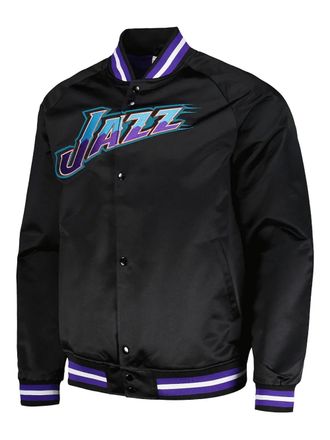 Mitchell & Ness Satijnen bomberjack - Zwart