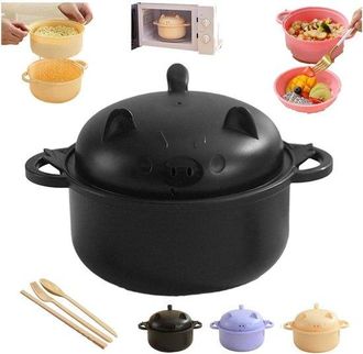 OEM Bol Para Ramen, Con Tapa, Olla Para Ramen, Bol Port&aacute;til Para Ramen Para Microondas, Etc, Color Negro (palillos Y Otros Accesorios No Incluidos)