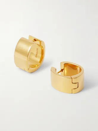 Toteme Orecchini A Cerchio Con Finitura Oro