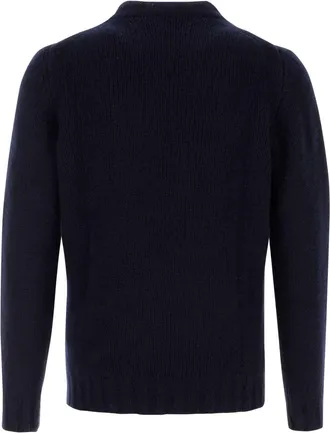 Fedeli Mens Argentina Sweater Navy Cashmere Silk
