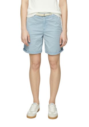 s.Oliver Chinoshorts S.OLIVER, Damen, Gr. 36, N-Gr, blau (pastel blau), Obermaterial: 98% Baumwolle, 2% Elasthan, unifarben, regular fit kniefrei, Hosen Chinos