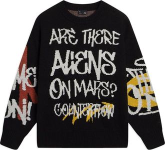 Li-Ning CF Mars Graphic Crew Neck Sweater Black AMBS187-3