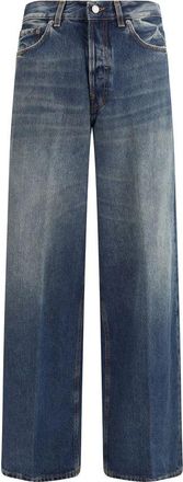 Haikure Baggy Jeans met Wijde Pijpen - Dames - Loose Fit Jeans - Blauw - W28 - Katoen - Jeans
