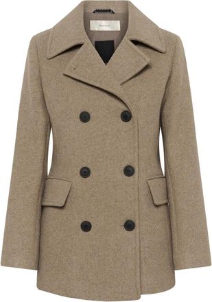 Inwear Perry IW Sailor Coat R - Dames - Mantel - Beige - XL - Leer - Jassen