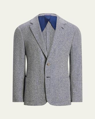 Ralph Lauren Purple Label Mens Kent Herringbone Sport Coat