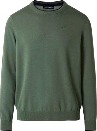 North Sails Round-neck Knitwear, male, Green, Size: XL Crewneck Knit