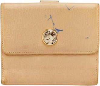 Bulgari Pre-owned Vintage Portemonnee - Heren - Pre-owned - Beige - Maat: ONE Size Leer