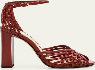 Alexandre Birman 90mm Lilian Woven Leather Sandals