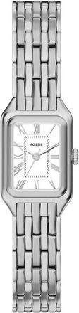 Fossil Mini Raquel Tank Bracelet Watch, 18mm x 29mm in Silver at Nordstrom
