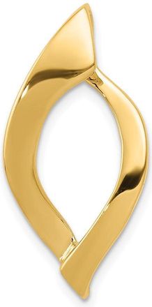 Diamond2Deal 14k Yellow Gold Fits up to 8mm Regular, 10mm Fancy Reversible Omega Slide