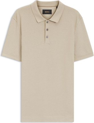 BOSS Basket-weave polo shirt in cotton