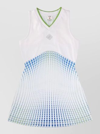 Casablanca gradient racerback sleeveless dress v neckline